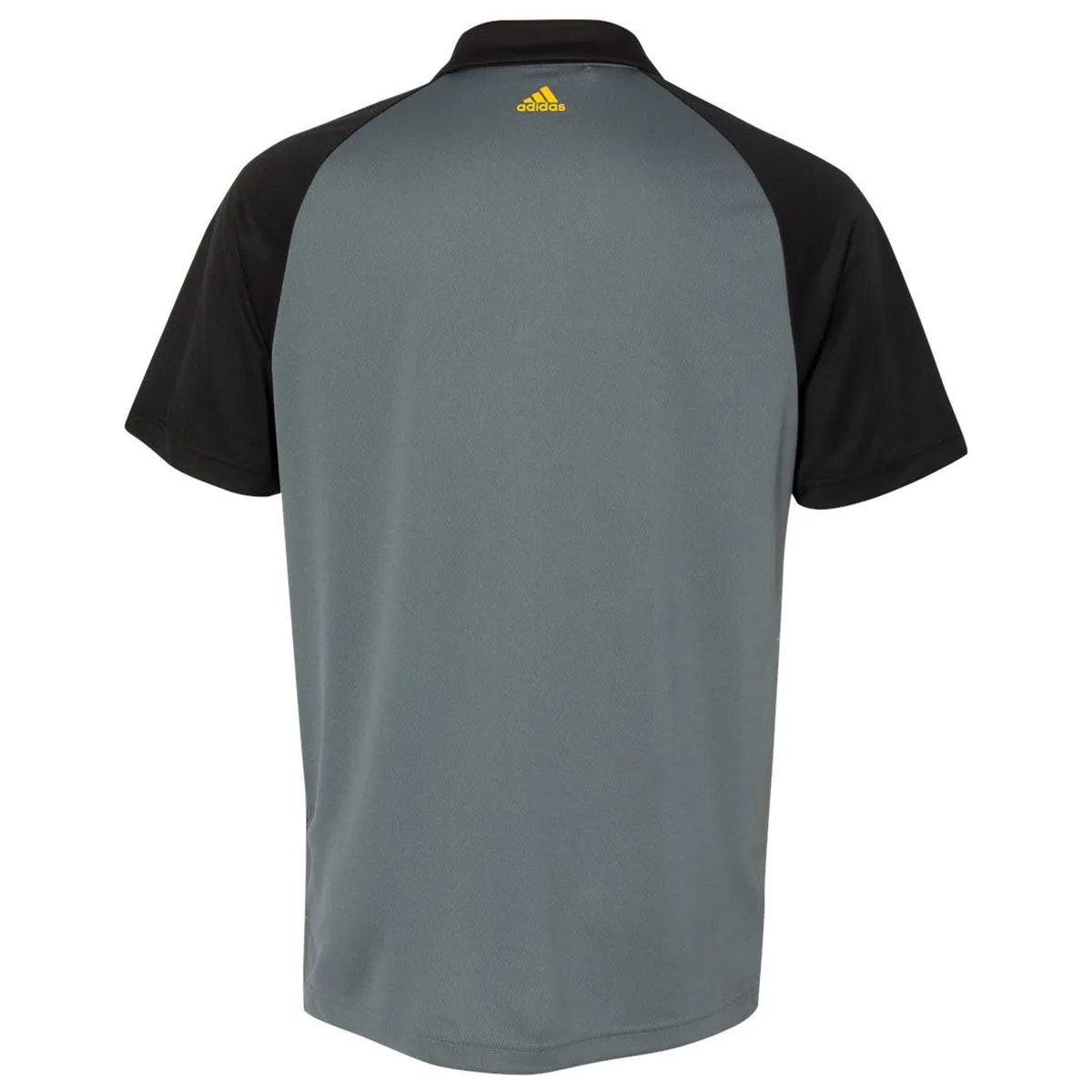 adidas Golf Men's Black/Vista Grey/EQT Yellow Climacool 3-Stripe Sport Shirt