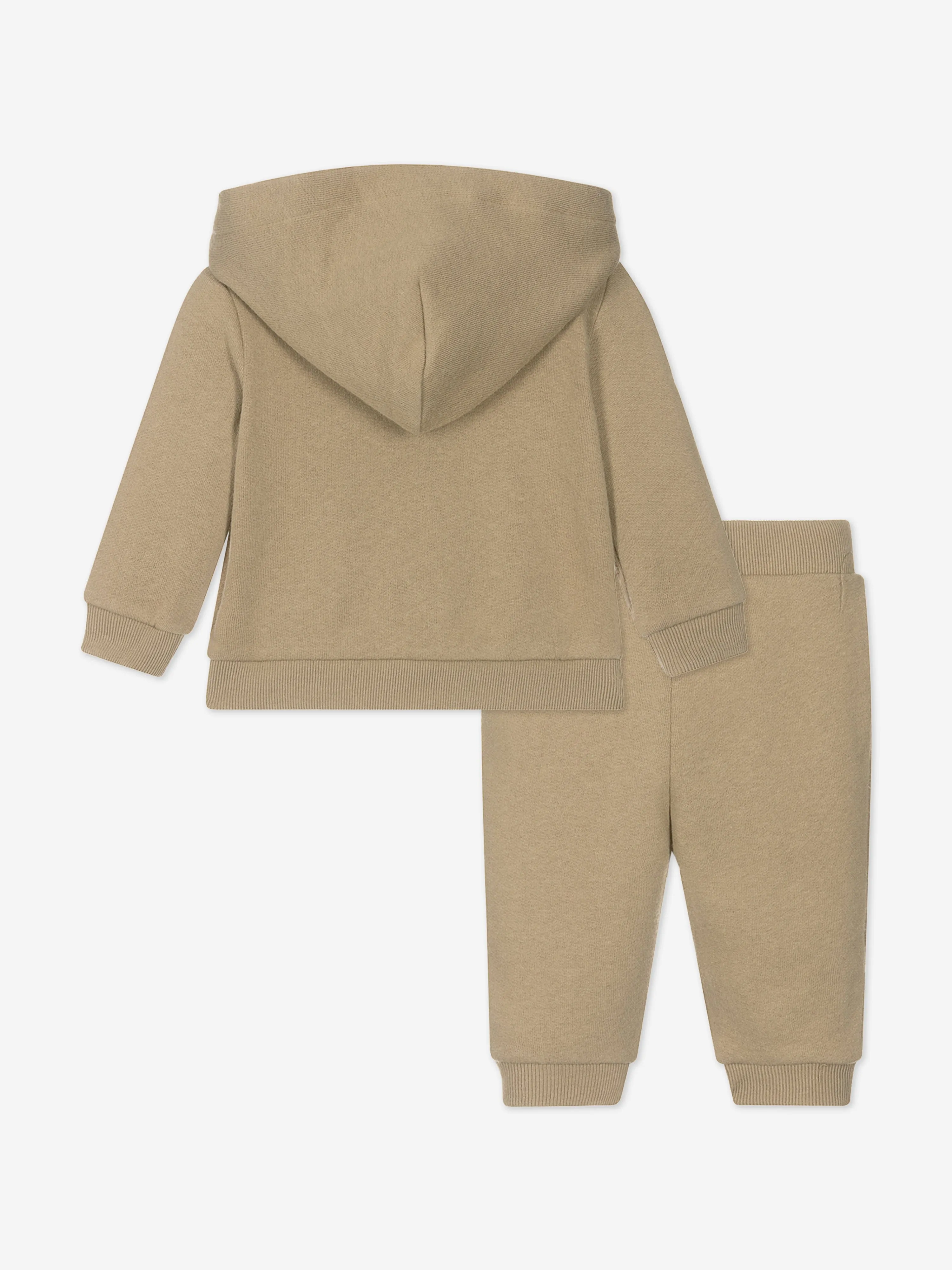 Baby Boys Logo Tracksuit in Beige