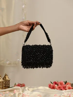 Beaded Black Clutch Bag