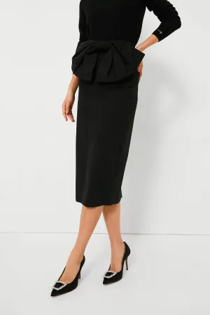 Black Bow Pencil Skirt