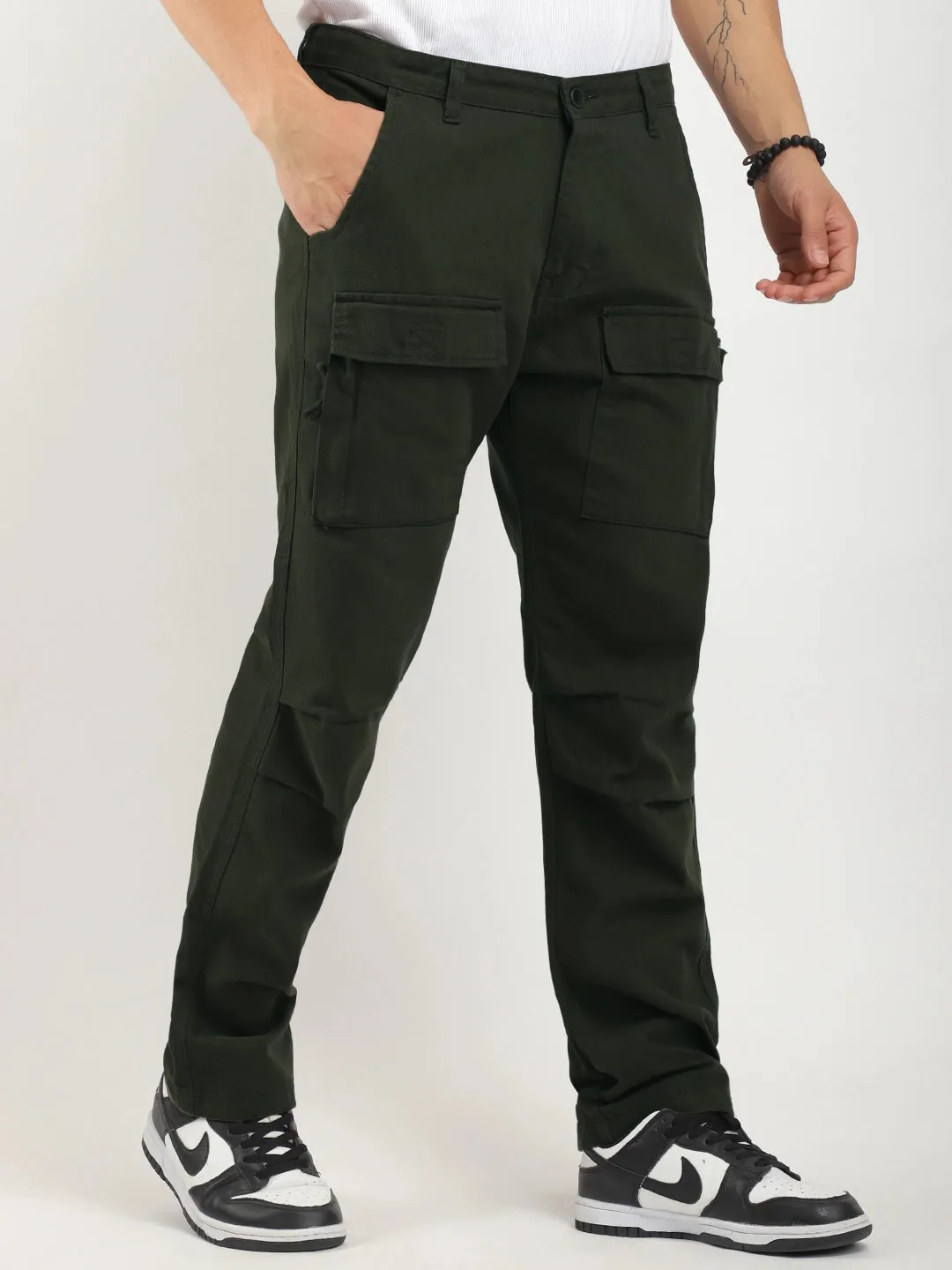 Cambridge Gear Dark Olive Green Cotton Cargo