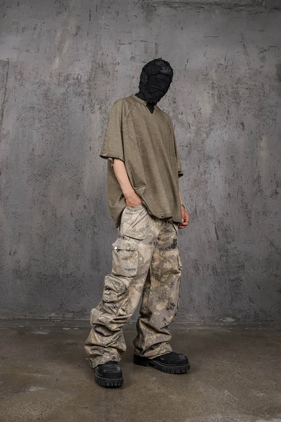 Camo Stacked Cargo Pants