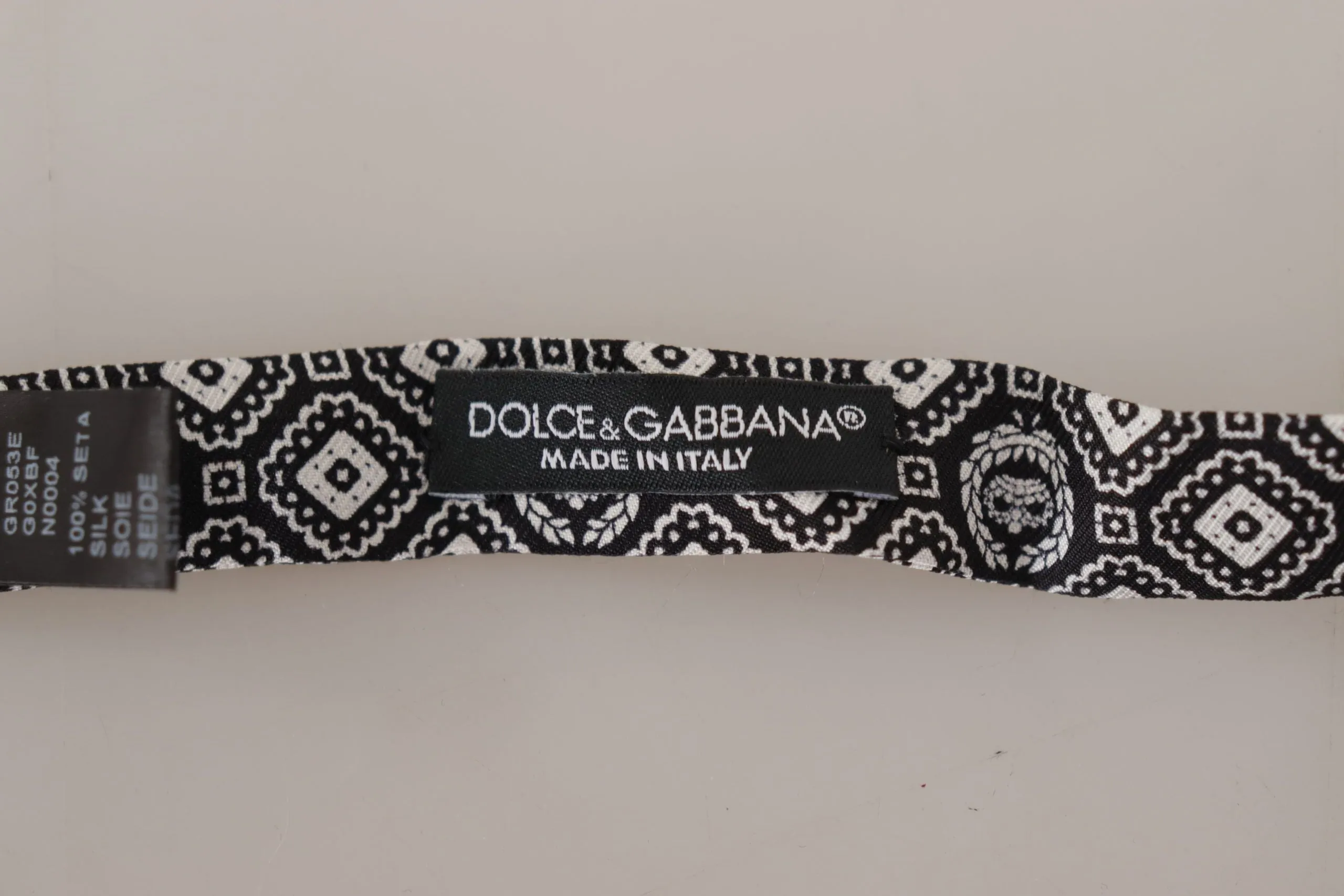 Dolce & Gabbana Elegant Silk Black Bow Tie