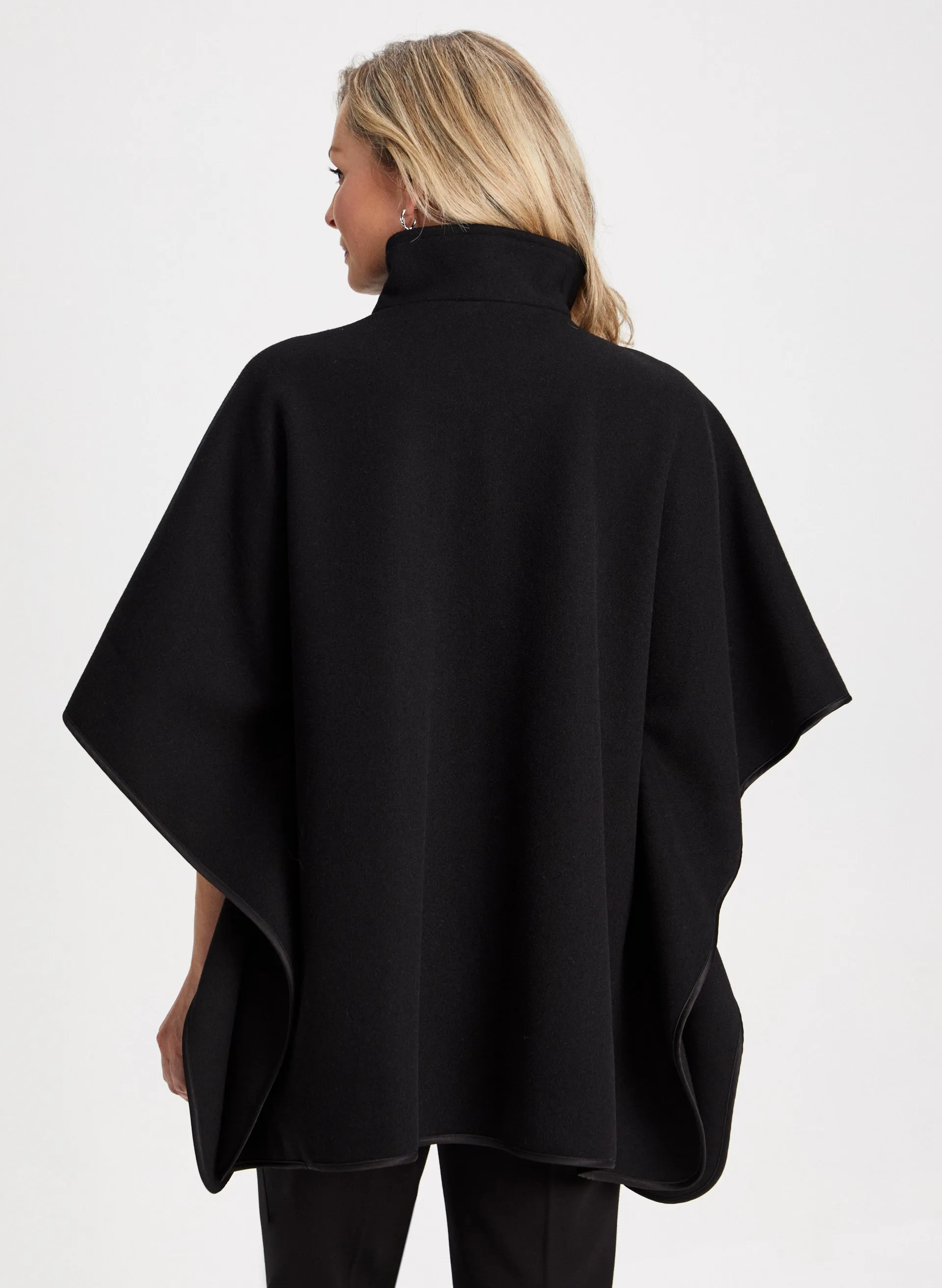 Faux Wool Cape