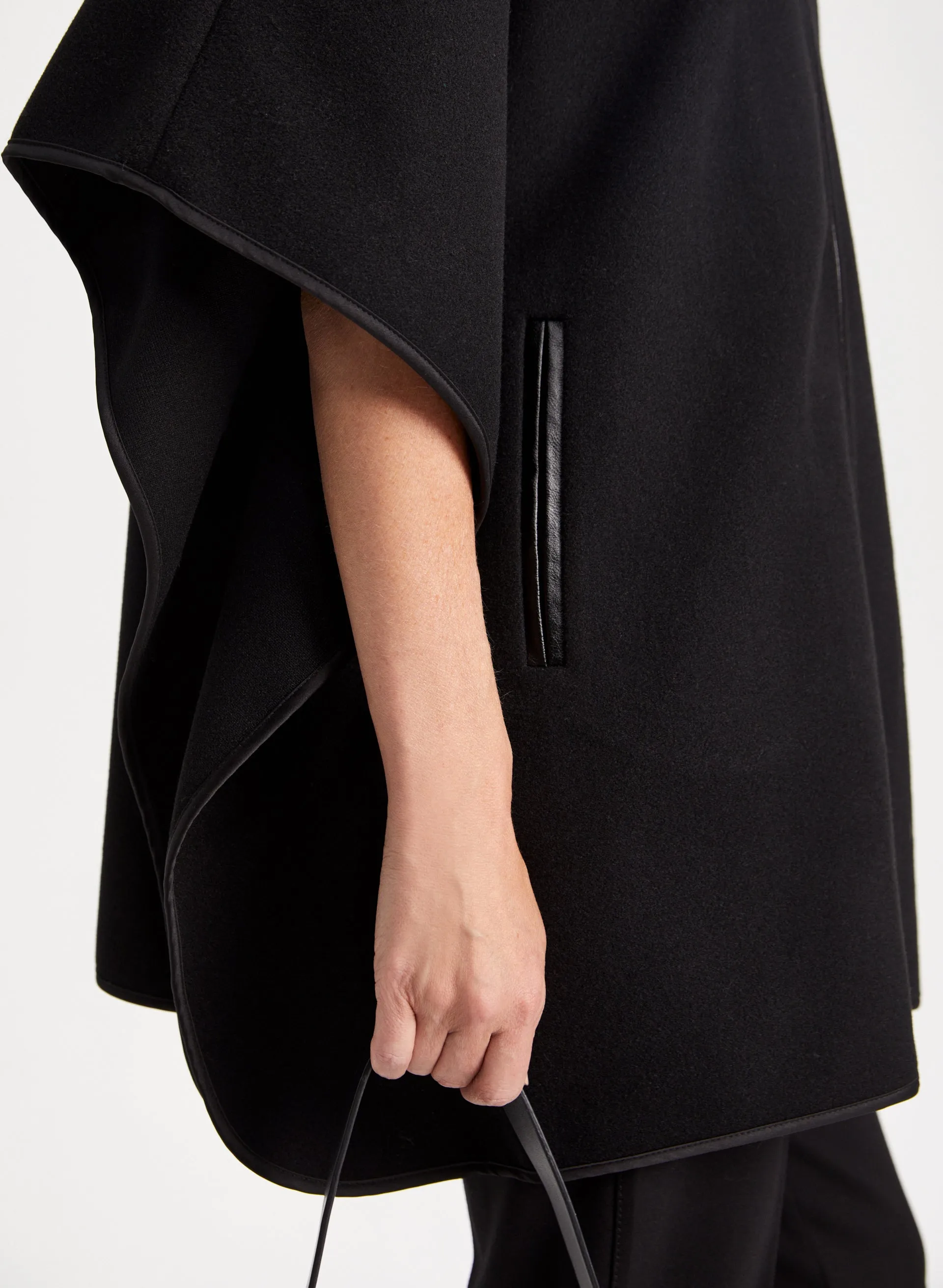 Faux Wool Cape