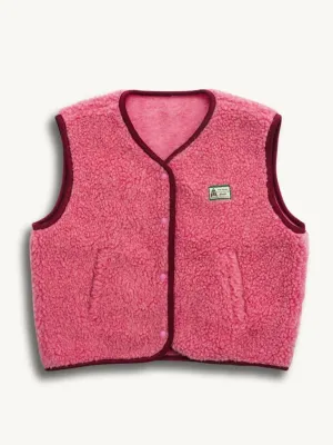 Kids Merino Wool Vest - Pink