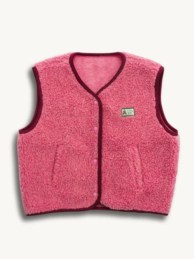 Kids Merino Wool Vest - Pink