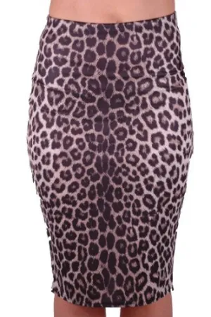 Leopard Midi Pencil Skirt