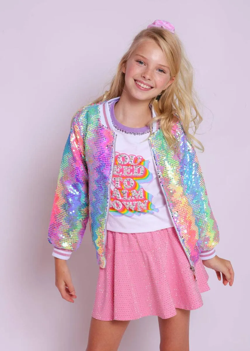 LOL Kaleidoscope Sequin Bomber