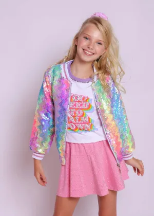 LOL Kaleidoscope Sequin Bomber