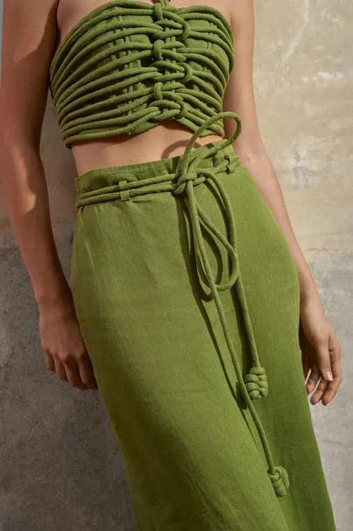 Mar de Ti Skirt in Pistachio Green