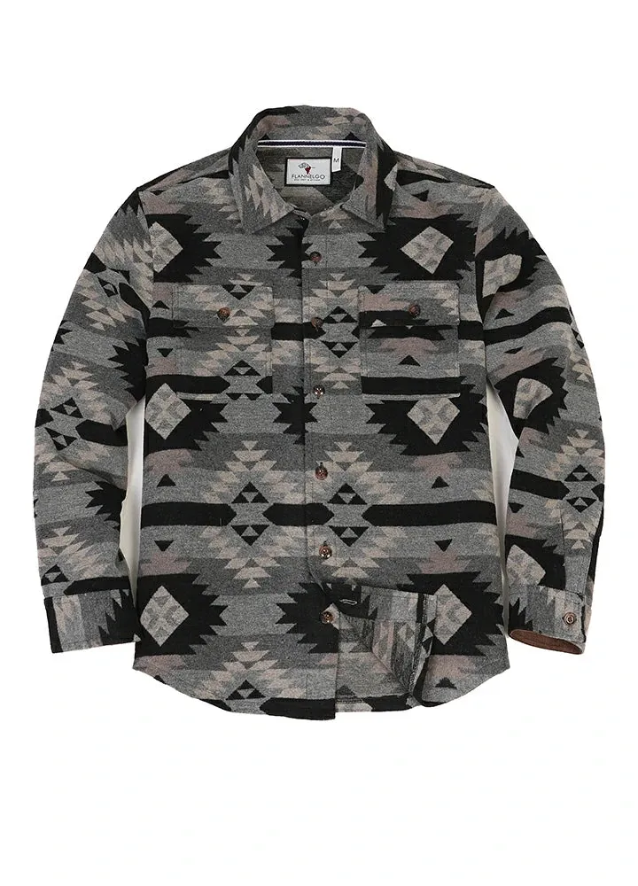 Men's Aztec Shirt Jacket, Wool Blend