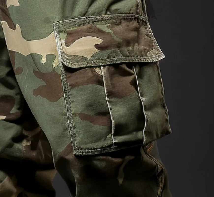 Men's Baggy Camo Multiple Pockets Cargo Pants