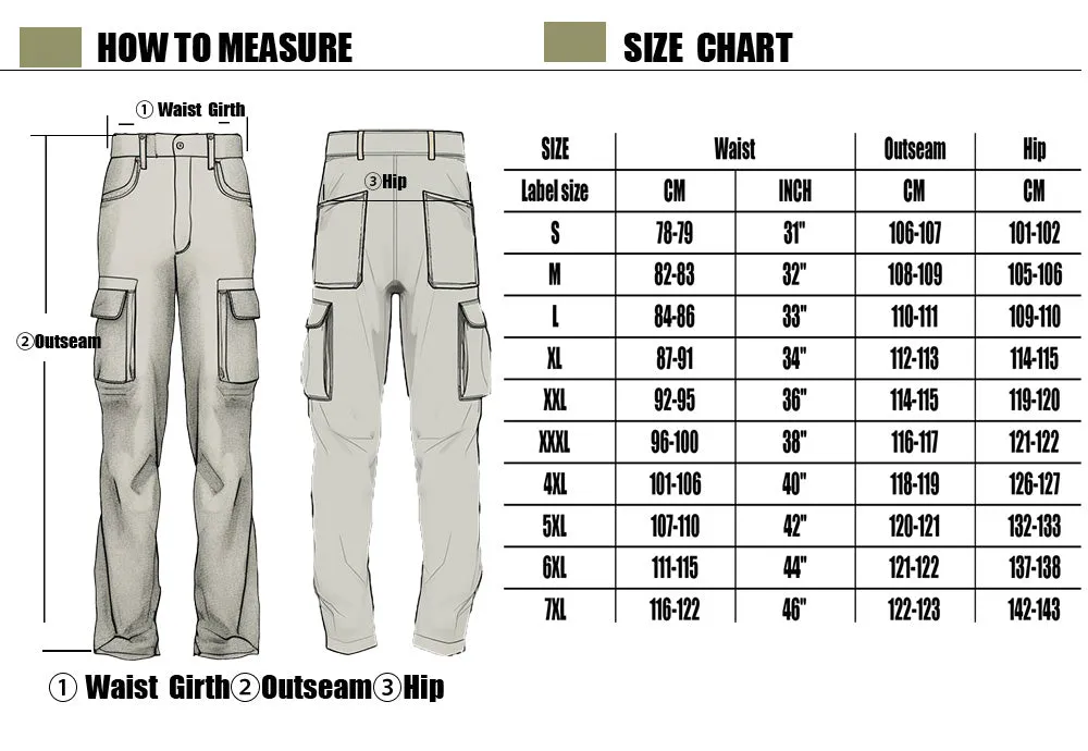 Men's Baggy Camo Multiple Pockets Cargo Pants