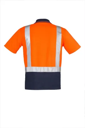 Mens Hi Vis Spliced Polo - Short Sleeve Shoulder Taped