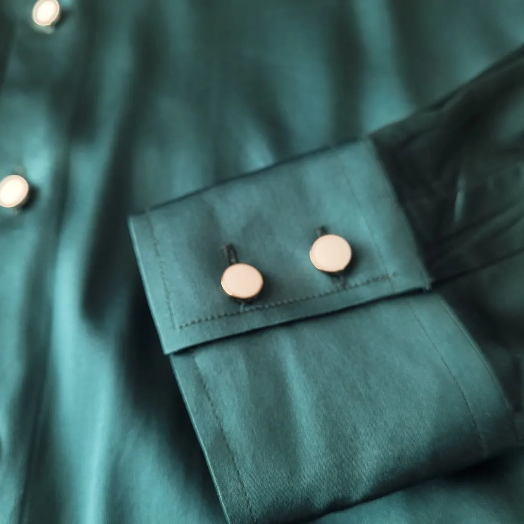 Men's Money Green Silk Shirt