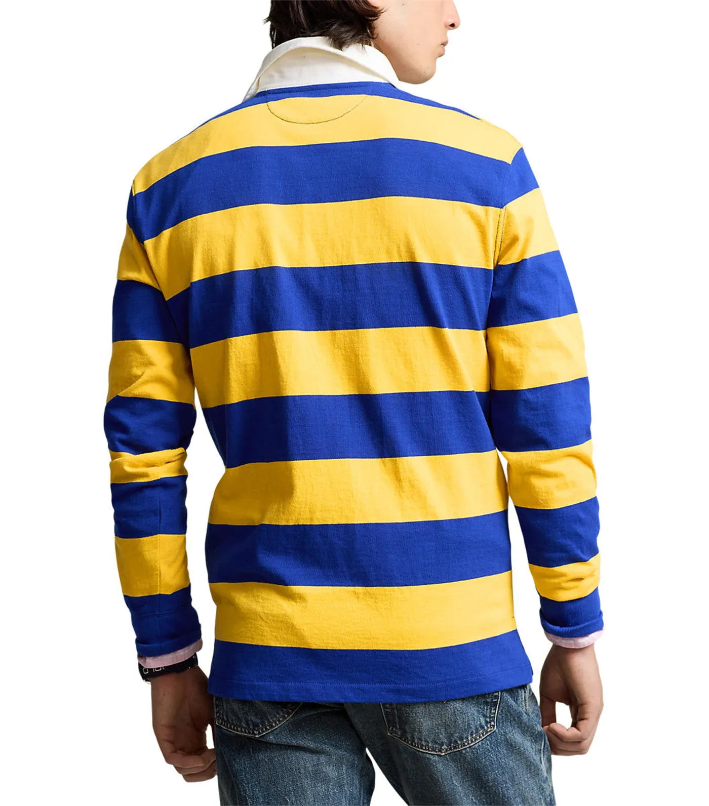 Men's The Iconic Rugby Shirt Arctic Yellow/Classic Azure