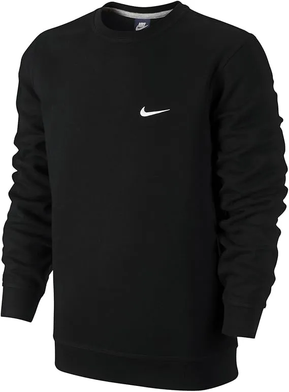 Nike Club Swoosh Crew Men's Sweat Shirt Black/White 611467-010