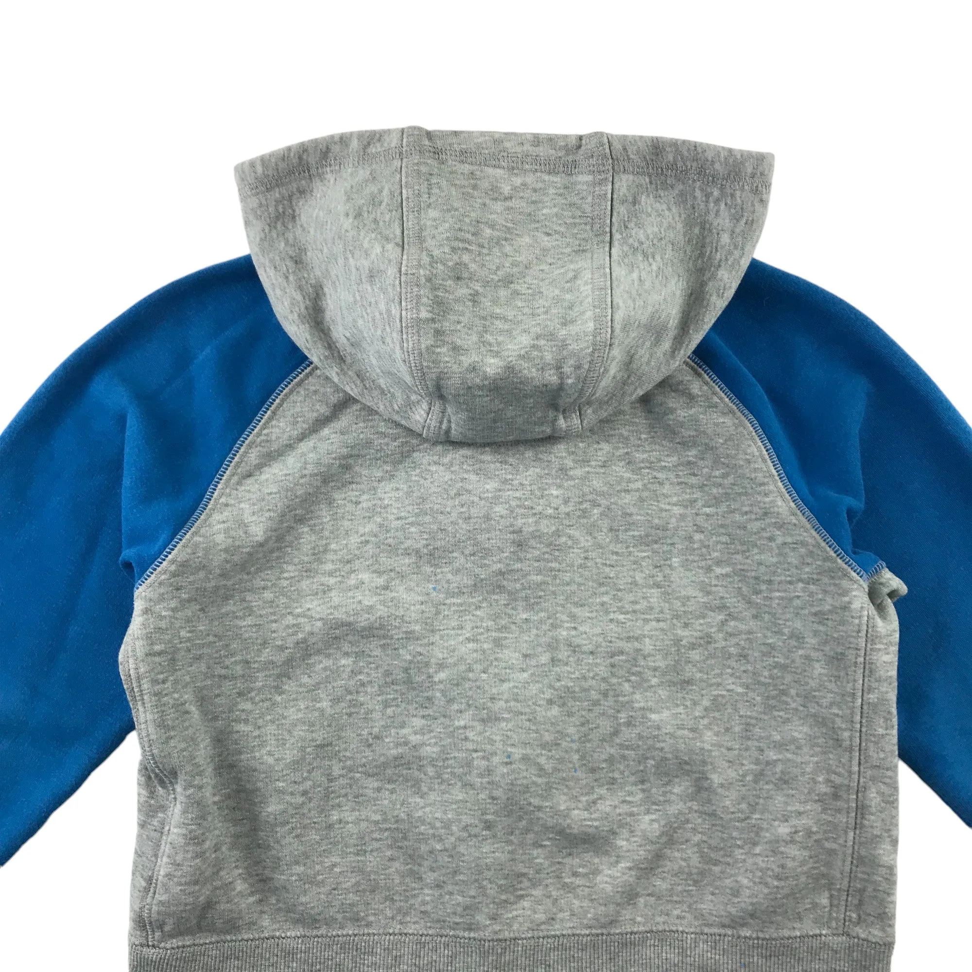 Nike hoodie 5-6 years light grey and blue panelled slightly cropped