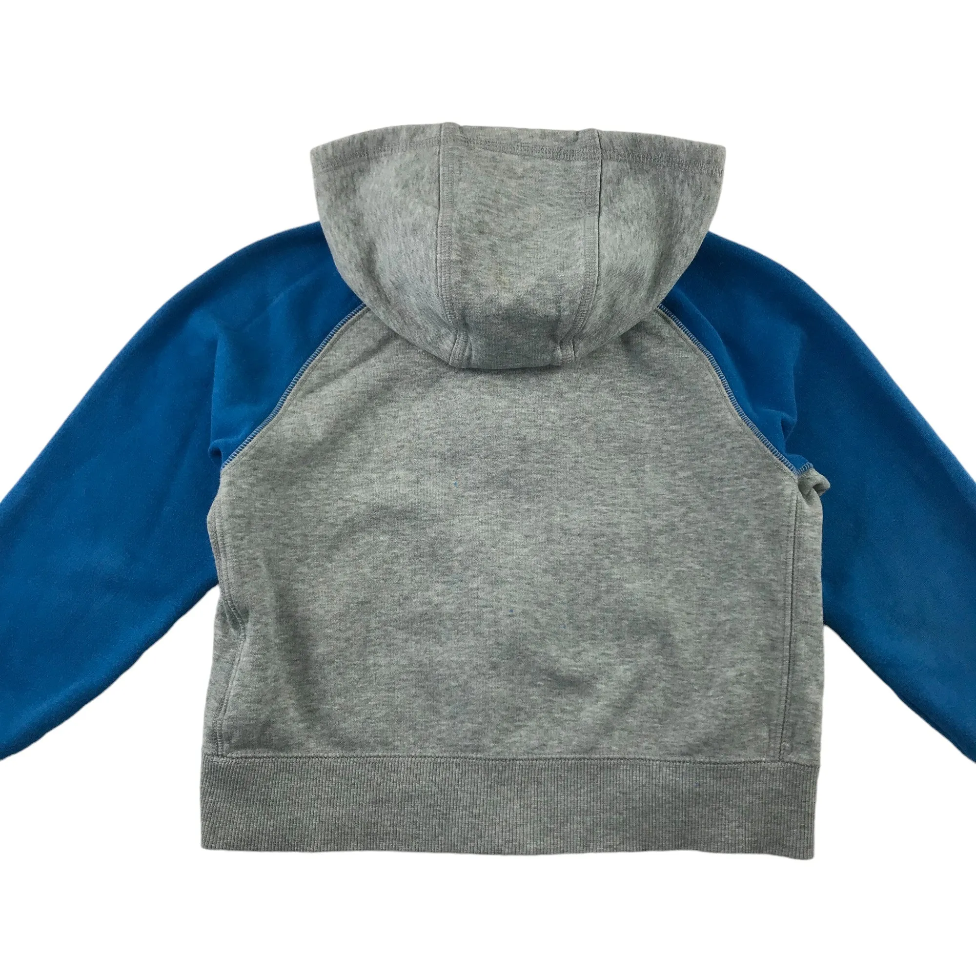 Nike hoodie 5-6 years light grey and blue panelled slightly cropped