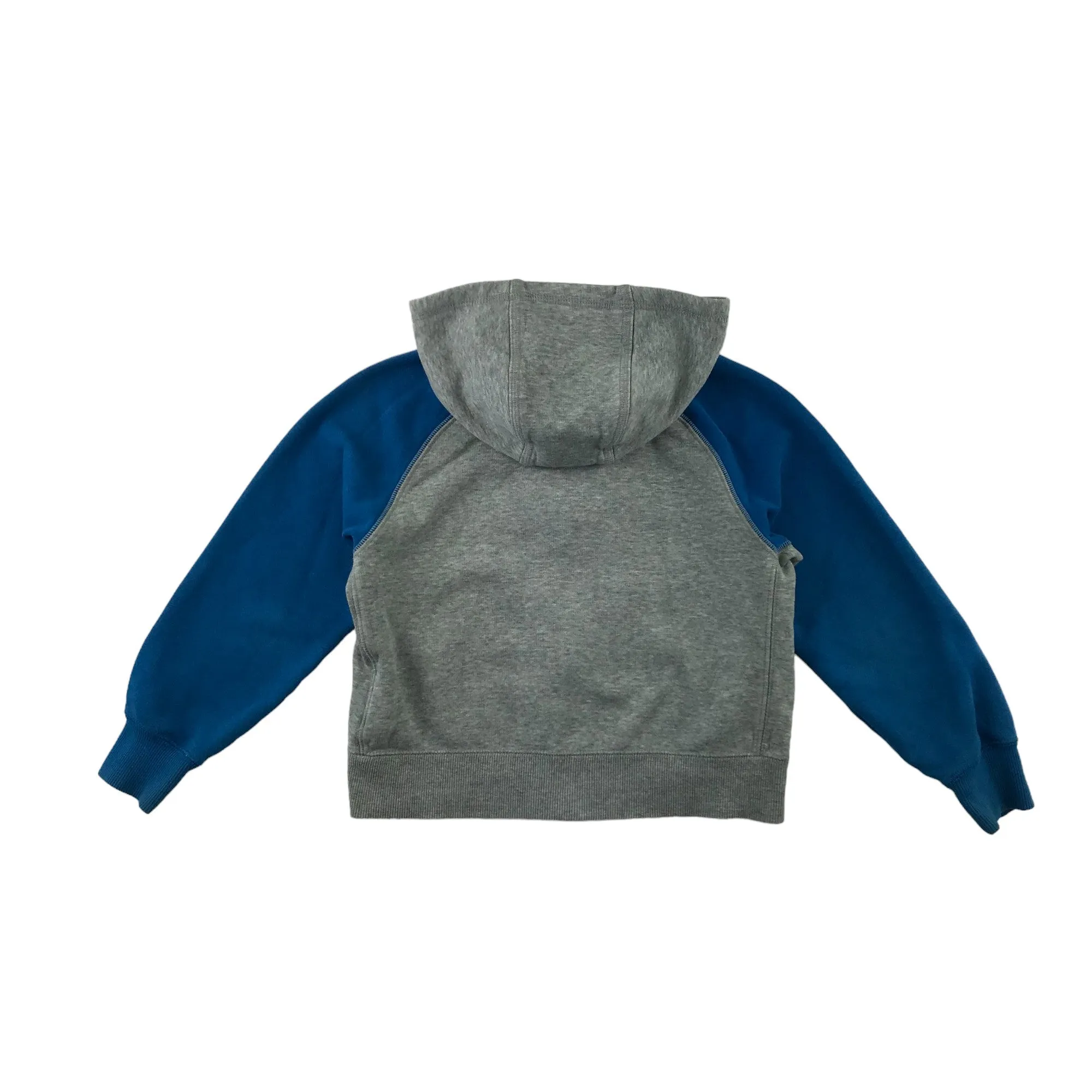 Nike hoodie 5-6 years light grey and blue panelled slightly cropped