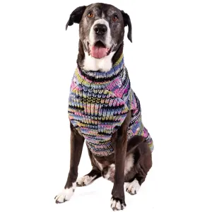 Purple Woodstock Cable Knit Dog Sweater