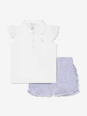 Ralph Lauren Baby Girls Short Set in Multicolour