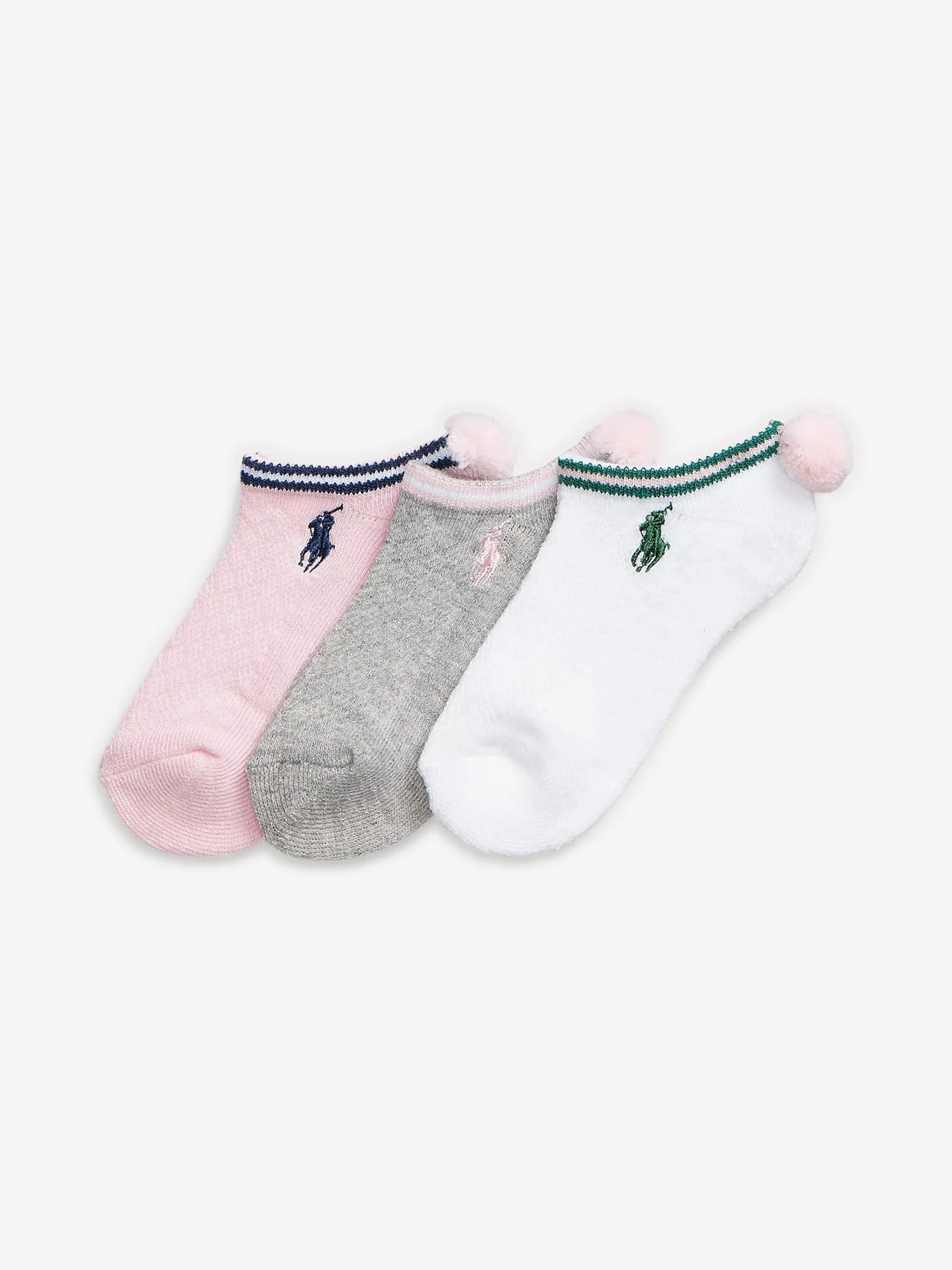 Ralph Lauren Girls Maidstone 3 Pack Socks Set in Multicolour