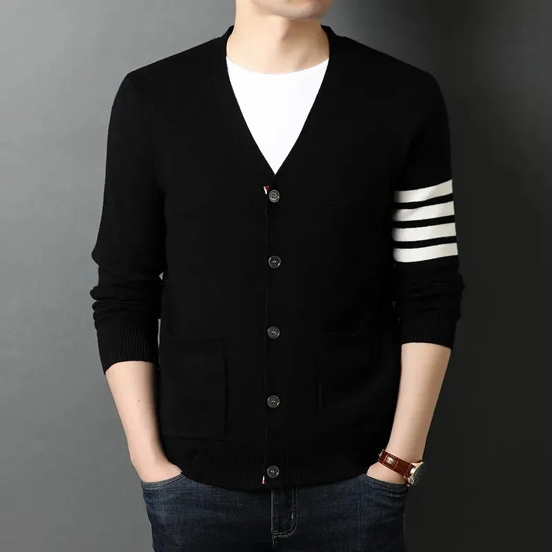 Stylish Black Knitted Cardigan Jacket