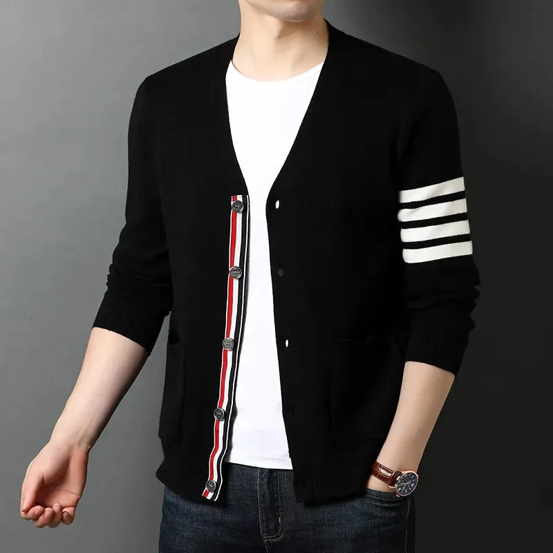 Stylish Black Knitted Cardigan Jacket