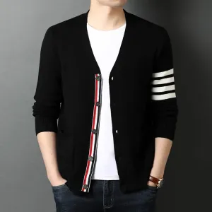 Stylish Black Knitted Cardigan Jacket