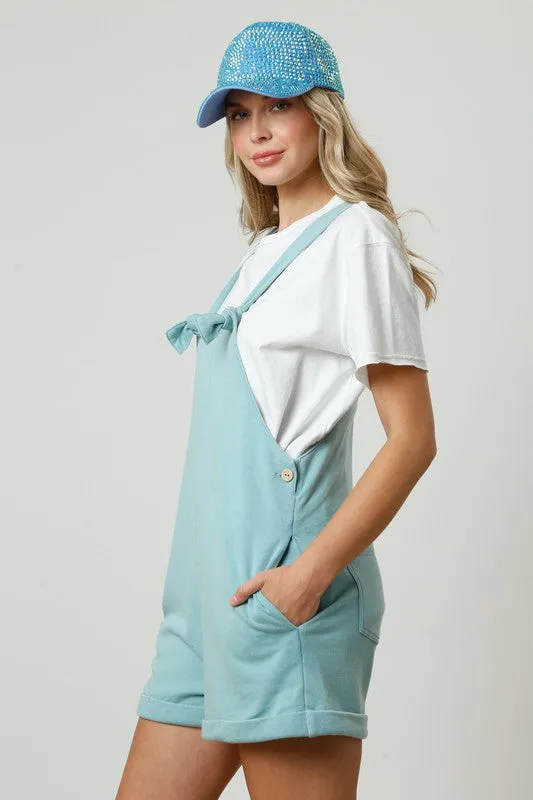 Sunset Chaser Washed Aqua Romper