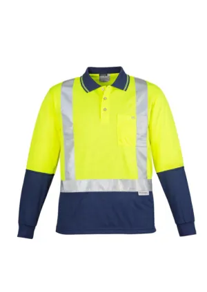 Syzmik ZH234 Mens Hi Vis L/S Polo-Shoulder Taped