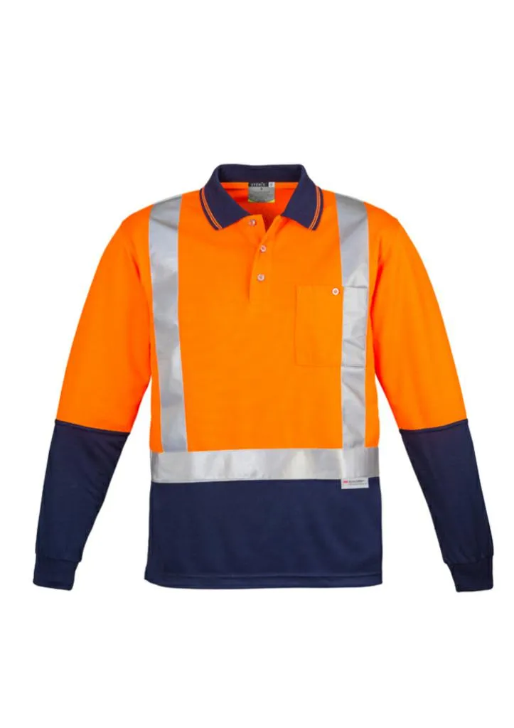 Syzmik ZH234 Mens Hi Vis L/S Polo-Shoulder Taped