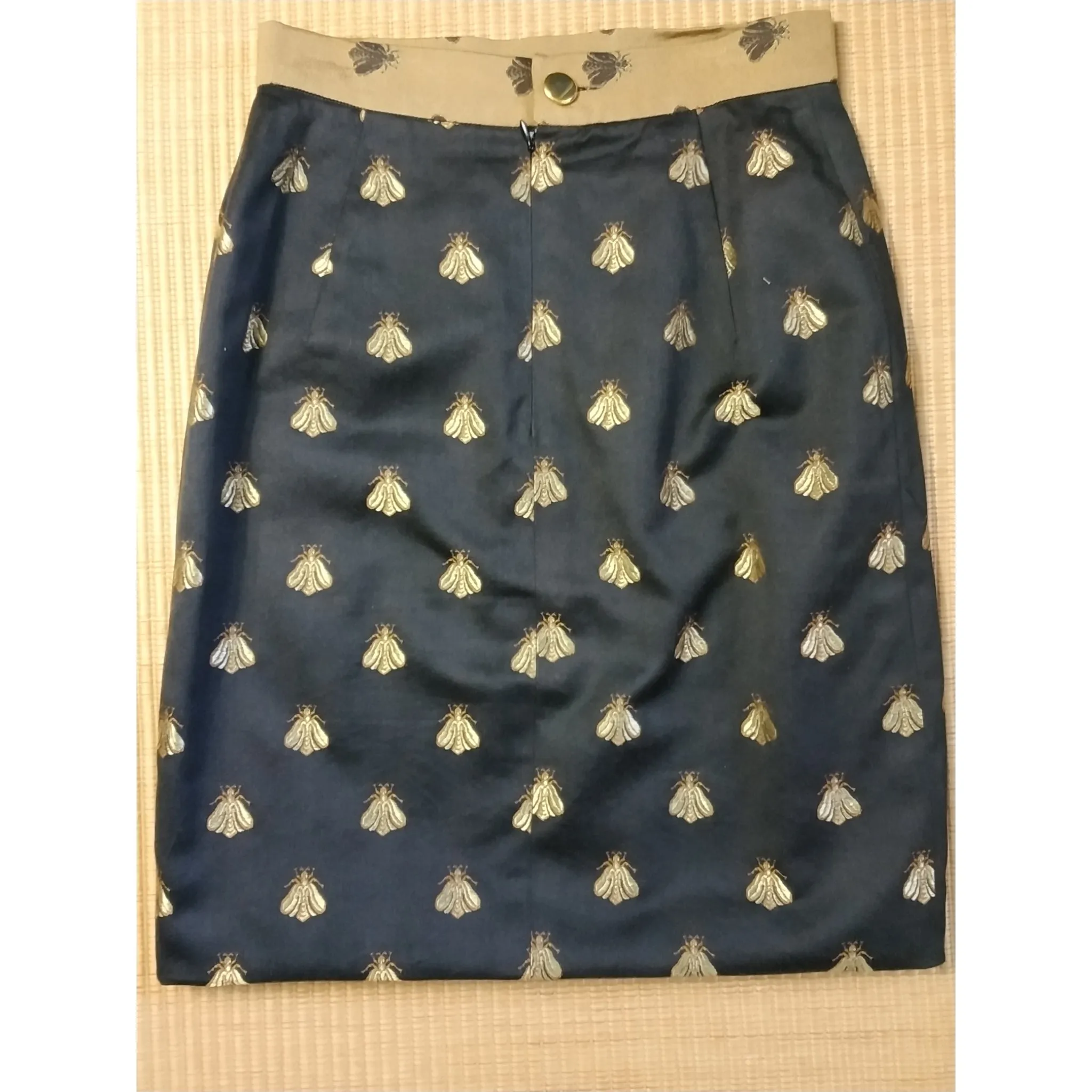 Vintage 60s Pauline Farrando Paris Creations Hand Sewn Pencil Skirt size  S