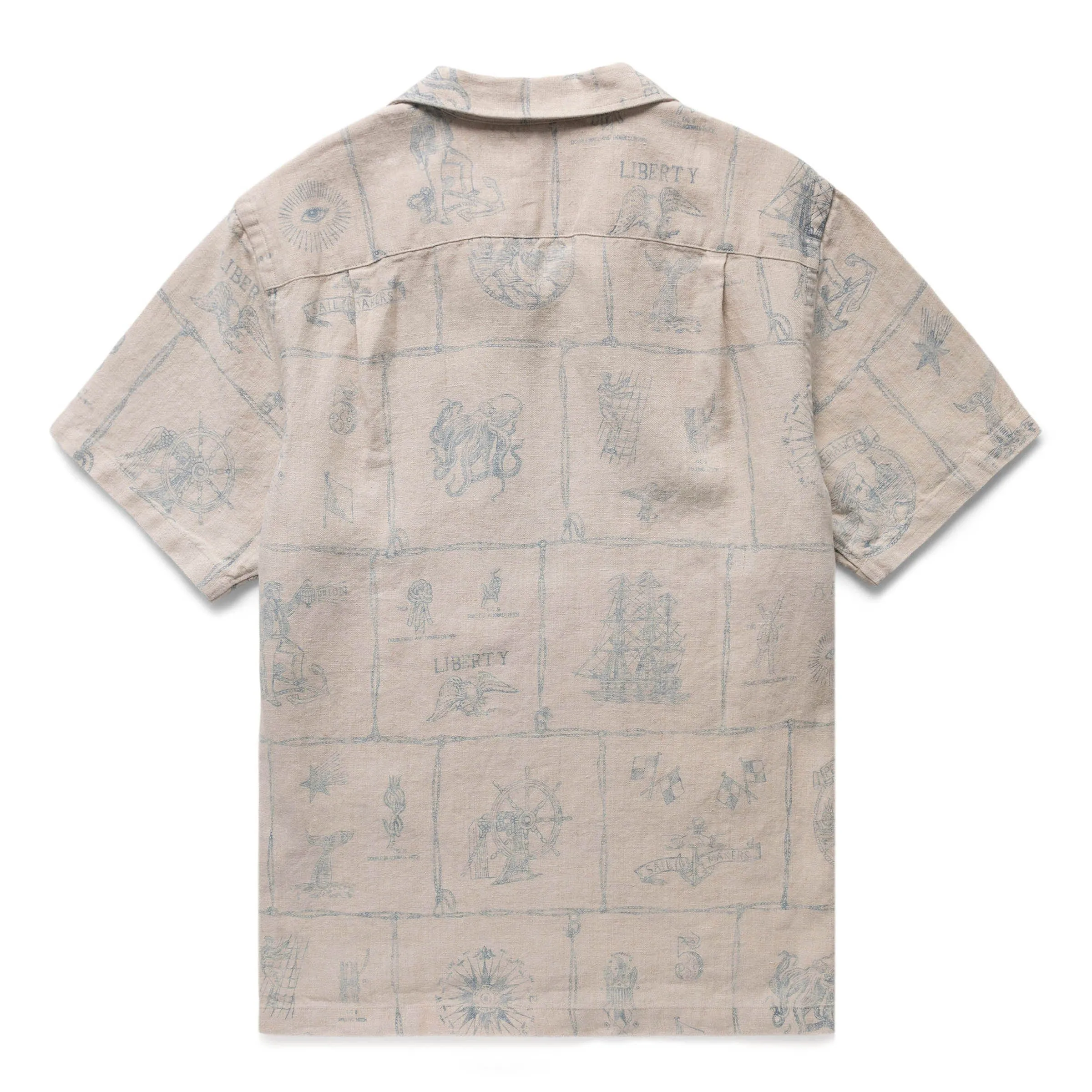 WAYNE CAMP SHIRT SEASCAPE PRINT